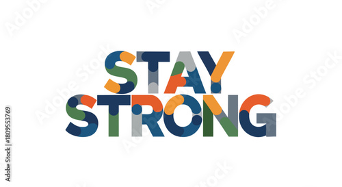 Motivational Typographic Artwork Encouraging Resilience and Inner Strength Expression with Colorful Modern Design for Positive Affirmation Banner