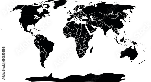 high quality world map vector illusration. world map vector illustration
