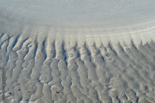 Fototapeta Naklejka Na Ścianę i Meble -  Baltic Sea coastal structures near soft sand and clear shallow water forming a tranquil natural setting