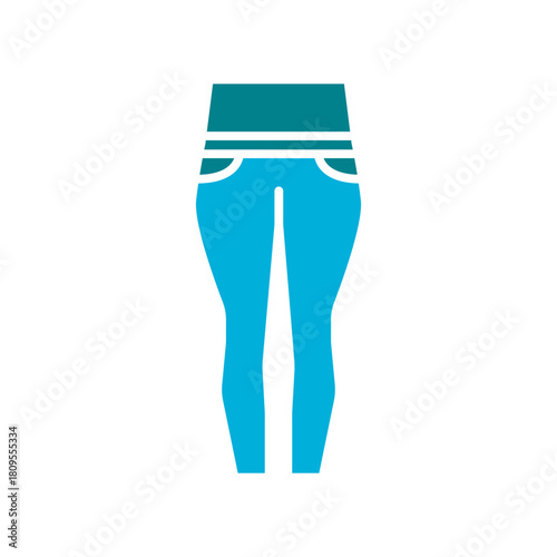 Mom’s leggings black line icon. Vector isolated element