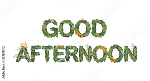 Elegant Good Afternoon Message with Floral Design Embellishments for Special Occasions