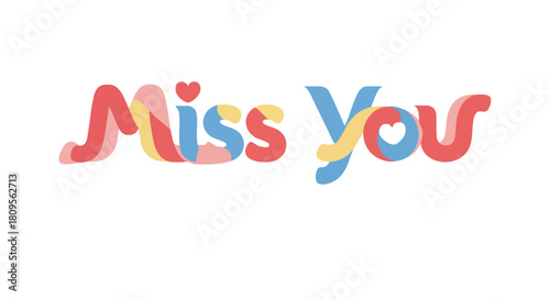 Expressive typography featuring pastel colors creating an emotional feeling of longing