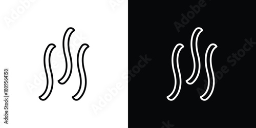 Heat icon eps. thin, line, outline and stroke style set