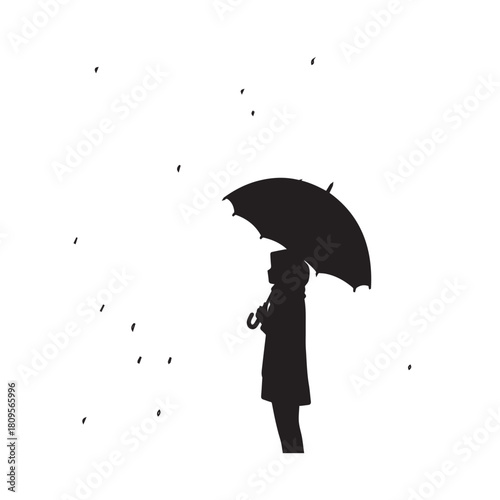 Person Under Umbrella