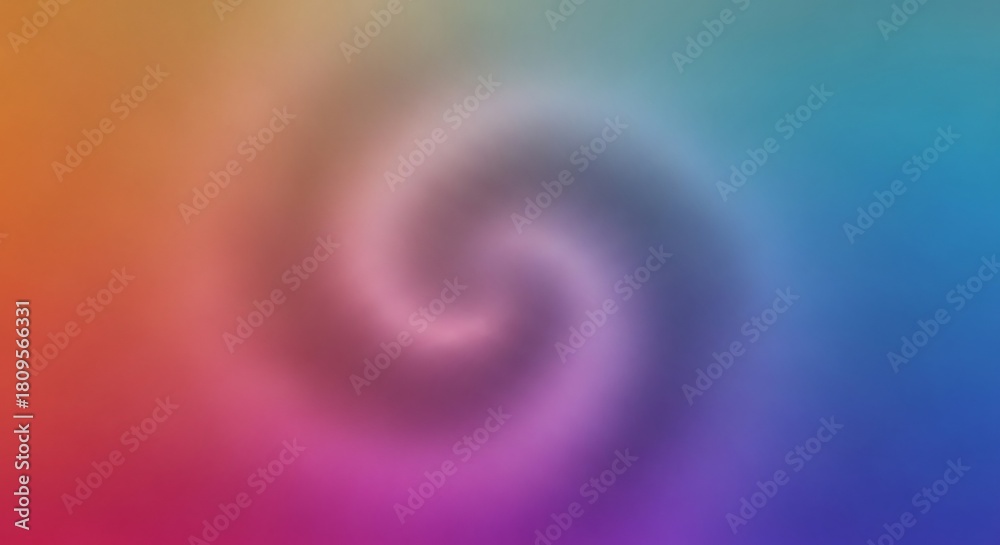 Naklejka premium Vibrant abstract background with a colorful swirling gradient blur effect, featuring smooth transitions of orange, pink, and blue light