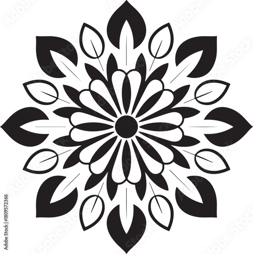 Hand-Drawn Mandala Pattern – Coloring Book Design, Lace Ornament, Yoga Art, Decorative Tile and Tattoo Vector Illustration
