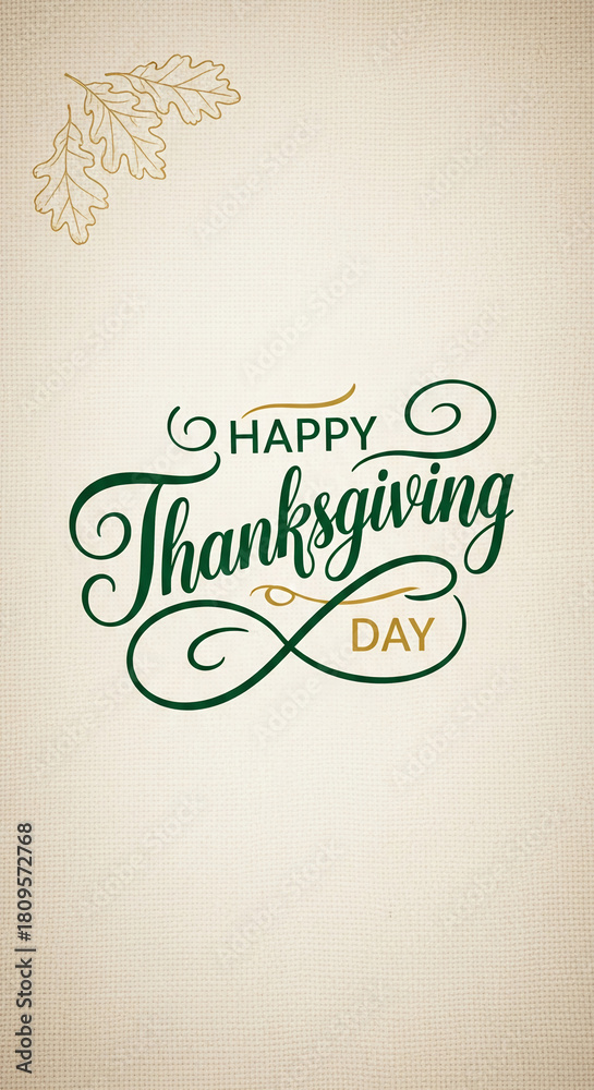 Naklejka premium Vertical image with stylized leaves and lettering, 