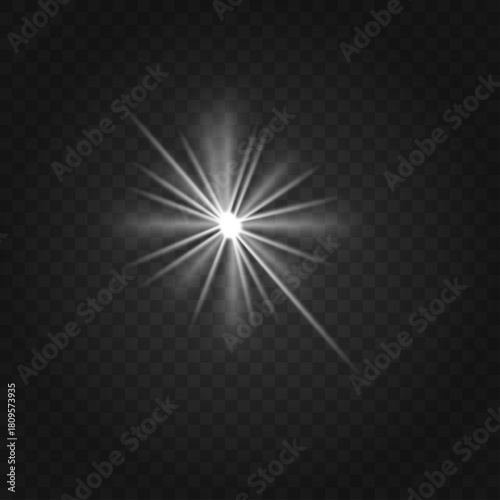 Transparent white sunlight special lens flash light effect. 