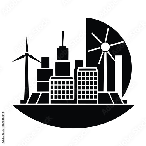 illustration of a house with solar panels