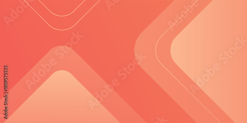 Abstract colorful orange papercut background. Simple shapes geometric pattern design. Trendy banner concept. Eps10 vector