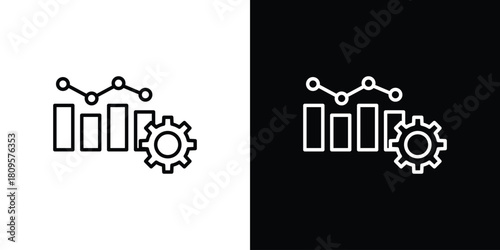 Productivity icon eps. thin, line, outline and stroke style set