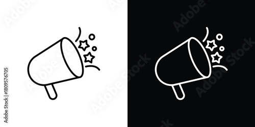 Promotion icon eps. thin, line, outline and stroke style set