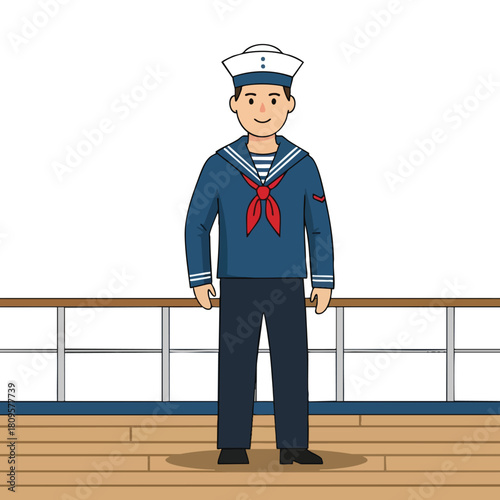 Sailor Standing on Deck