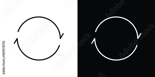 Recycling icon eps. thin, line, outline and stroke style set