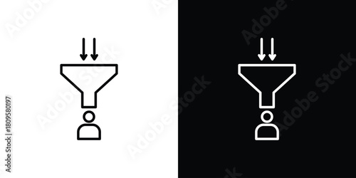 sales conversion icon eps. thin, line, outline and stroke style set