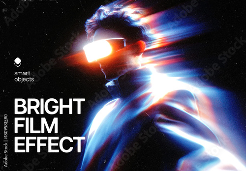 Bright Film Photo Effect Mockup