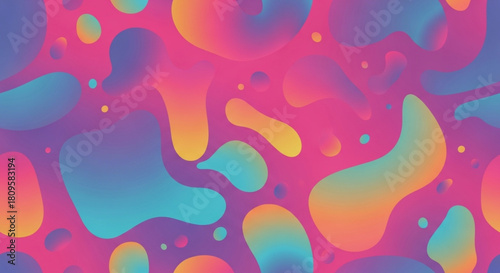 Liquid Lava Lamp Bubble Pattern with Gradient Fluid Shapes
