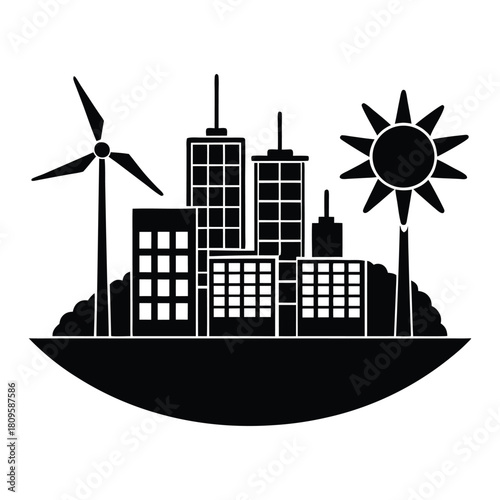 illustration of a house with solar panels