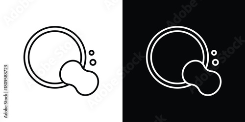 Washing dishes icon eps. thin, line, outline and stroke style set