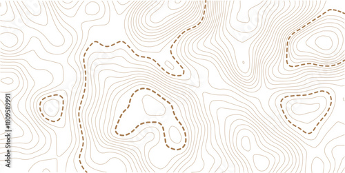Topographic map lines background. Abstract vector illustration. Golden color Line