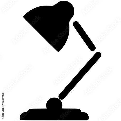 Minimalist illustration of a desk lamp study lamp table lamp reading lamp office lamp task lamp light fixture home decor vector