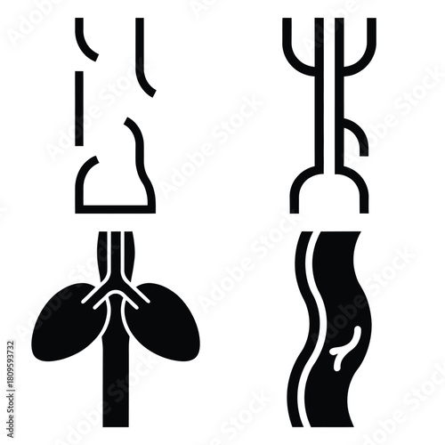 blood circulation vector icons– simple hospital and medical safety symbols