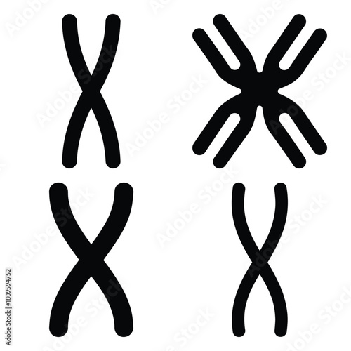 chromosome minimal flat vector icons– simple hospital and medical safety symbols