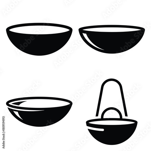contact lens vector icons– simple hospital and medical safety symbols
