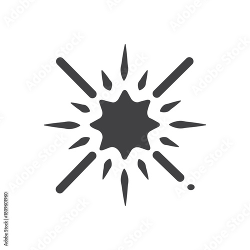 The chaotic yet captivating moment of an exploding star sending ripples of energy across the universe in a minimalist