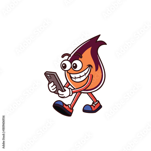 A humorous vector illustration of a cartoon businessman character with glasses smiling and having fun
