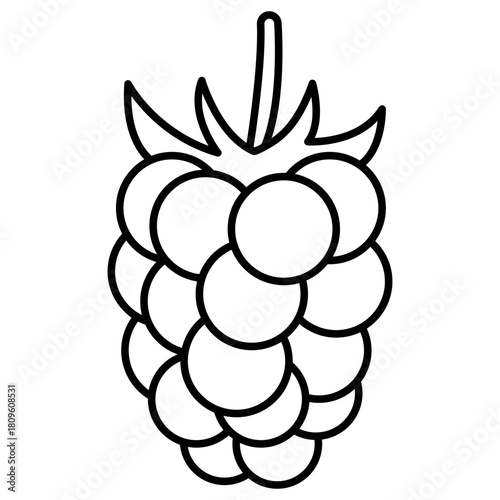 Blackberry Fruit Icon Template – Fresh Fruit Minimal Flat Vector Design