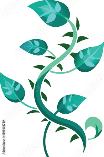 Magical lotus pond pattern with floating leaves