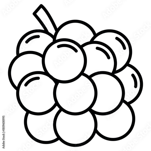Blackberry Fruit Icon Template – Fresh Fruit Minimal Flat Vector Design