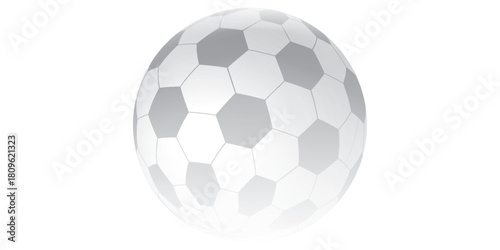 Black and white hand-drawn soccer ball doodle icon. Outline drawing, soccer ball outline clipart symbol.