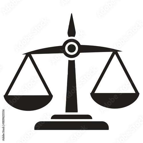 Elegant balance scales symbolizing justice, fairness, and legal precision in a modern minimalist design ideal for legal, finance, and ethical campaigns