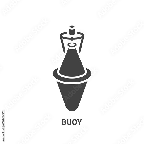 Buoy glyph icon. Vector illustration.