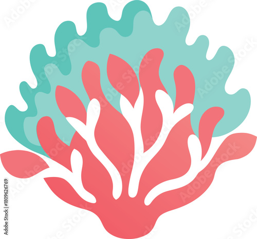 Surreal coral meadow pattern with fluid organic structure