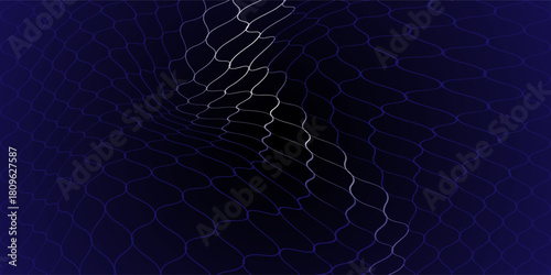 Abstract net background blue and gold for sports, Mesh texture for fishing nets. Seamless pattern for sportswear or soccer goal, volleyball net, basketball hoop, hockey, athletics. Vector