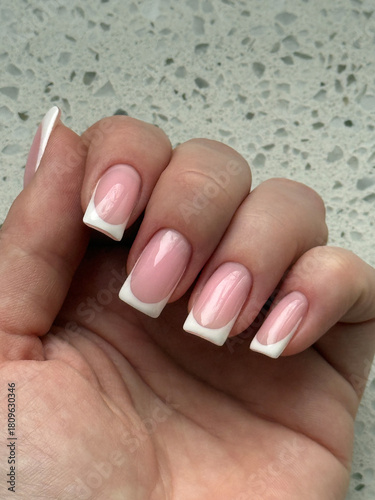 Elegant Square French Manicure