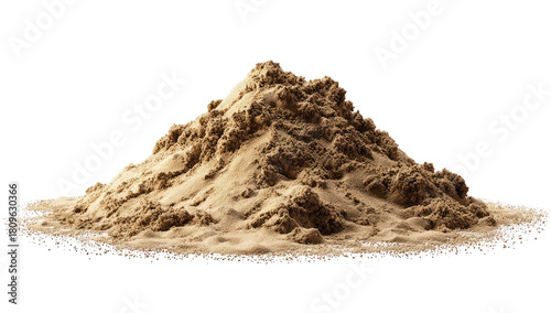 A mound of light brown sand