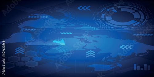 abstract background with internet security world