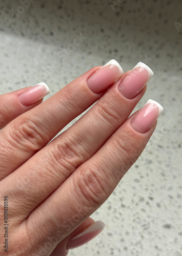 Elegant Square French Manicure