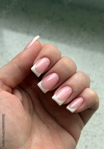 Elegant Square French Manicure