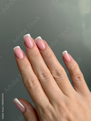 Elegant Square French Manicure