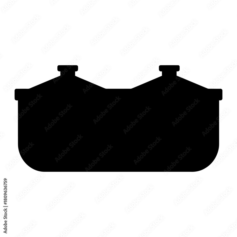 Fototapeta premium black Container icon Silhouette vector style on white background