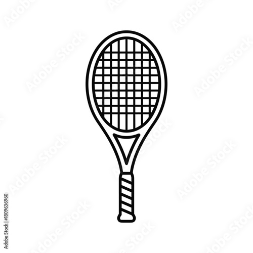 Illustration of a tennis racket isolated on, a sports equipment for playing tennis game