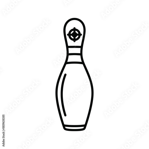 Bowling pin isolated on, a classic symbol of the sport, perfect for game and recreation