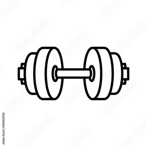 Dumbbell isolated on, a symbol of fitness, strength training, and healthy lifestyle