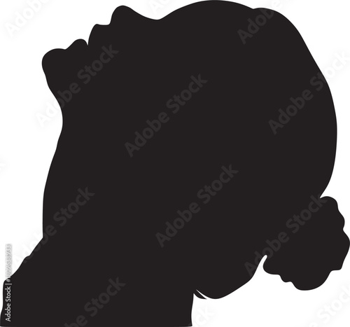 vector image of a human silhouette, a girl's silhouette, a child's silhouette, a beautiful profile, a person in profile, a girl's profile, a woman's profile, a man's profile, a child's profile, a pers