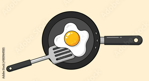 Illustration of an empty, standard-design shopping cart on a light orange background. Features simple lines and soft colors